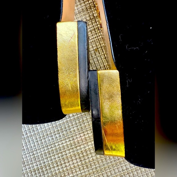 🕷️🕸️ Charlotte Olympia Italian Leather Black Embroidered Velvet Cat Kitten Flats - Picture 6 of 9